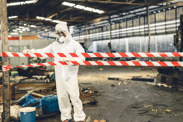 Professional Infectious Disease Decontamination technician working in Rochelle Park, NJ